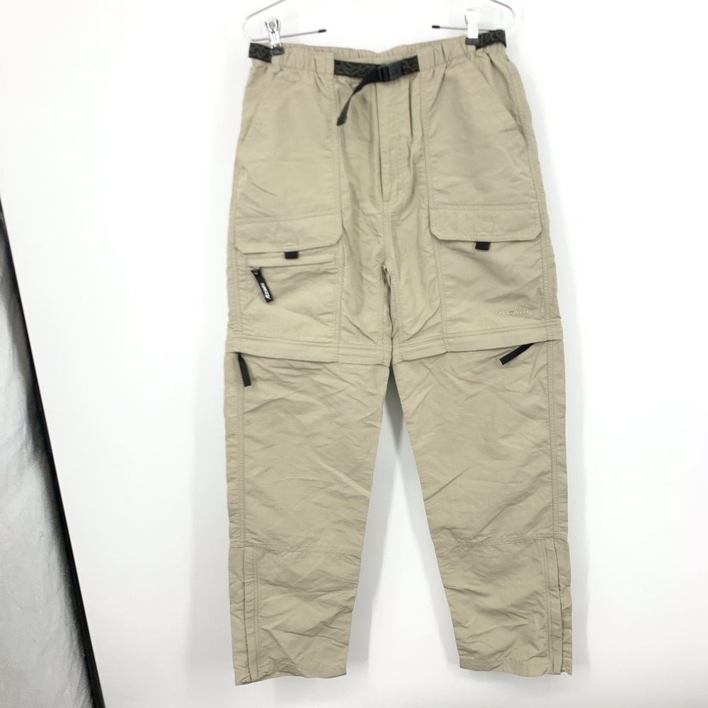 EMS Eastern Mountain Sports Women Size 10 Large Pants Beige Nylon Zip Off Shorts